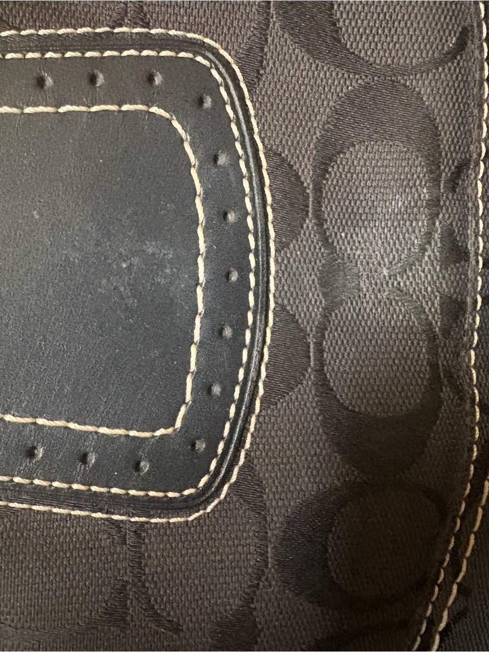 Coach Black Signature Canvas Shoulder Bag with Brass Accents Style 10534 Y2K - Picture 11 of 11